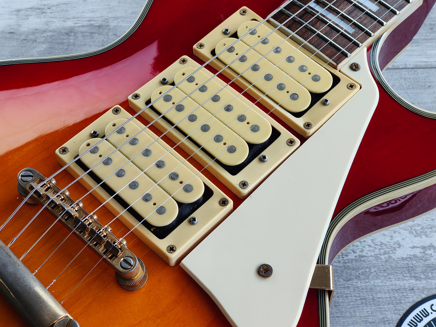 1990's Aria Pro II "Ace Frehley" Les Paul Custom (Cherry Sunburst)