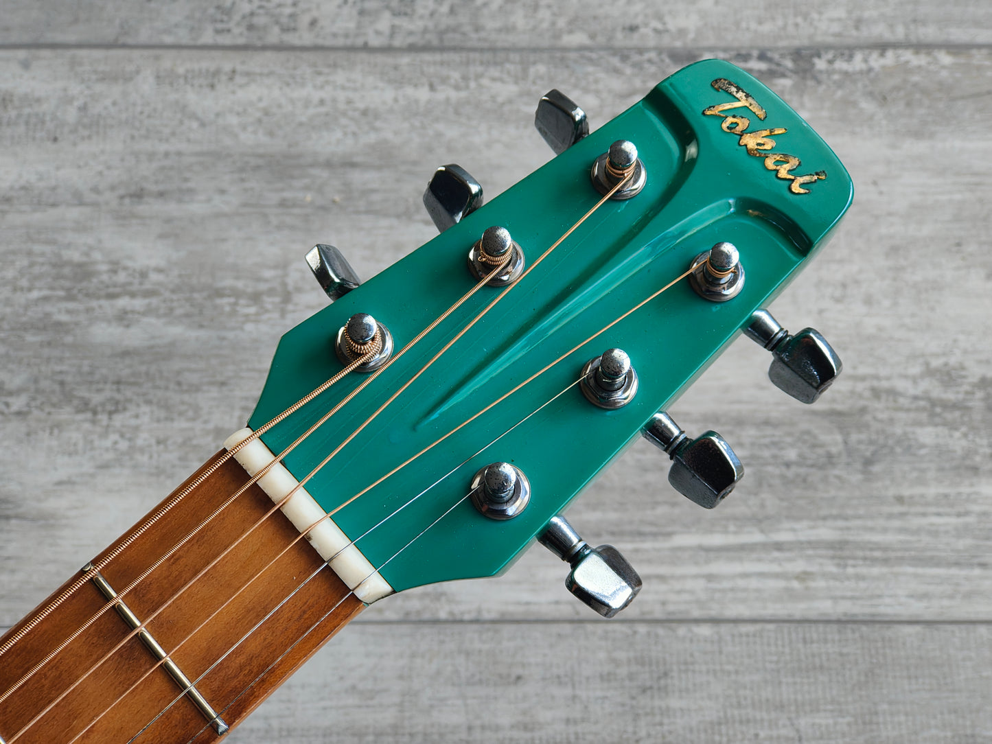 1980's Tokai Folkel Carbon Body Acoustic Guitar (Seafoam Green)