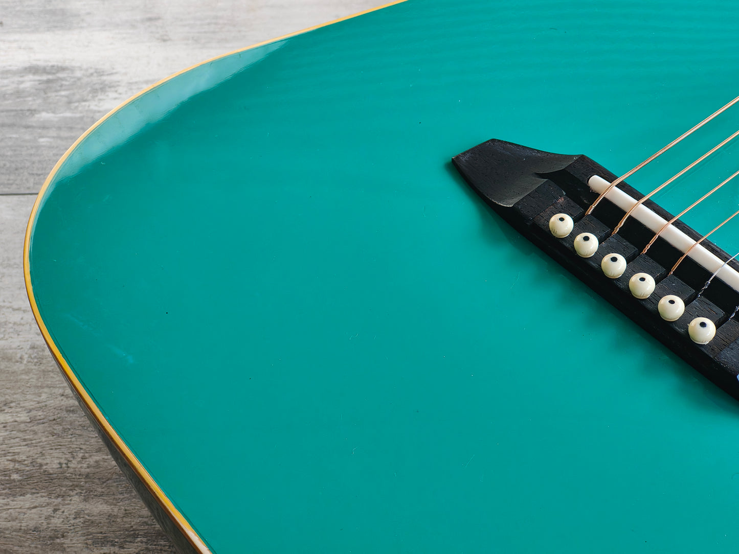 1980's Tokai Folkel Carbon Body Acoustic Guitar (Seafoam Green)