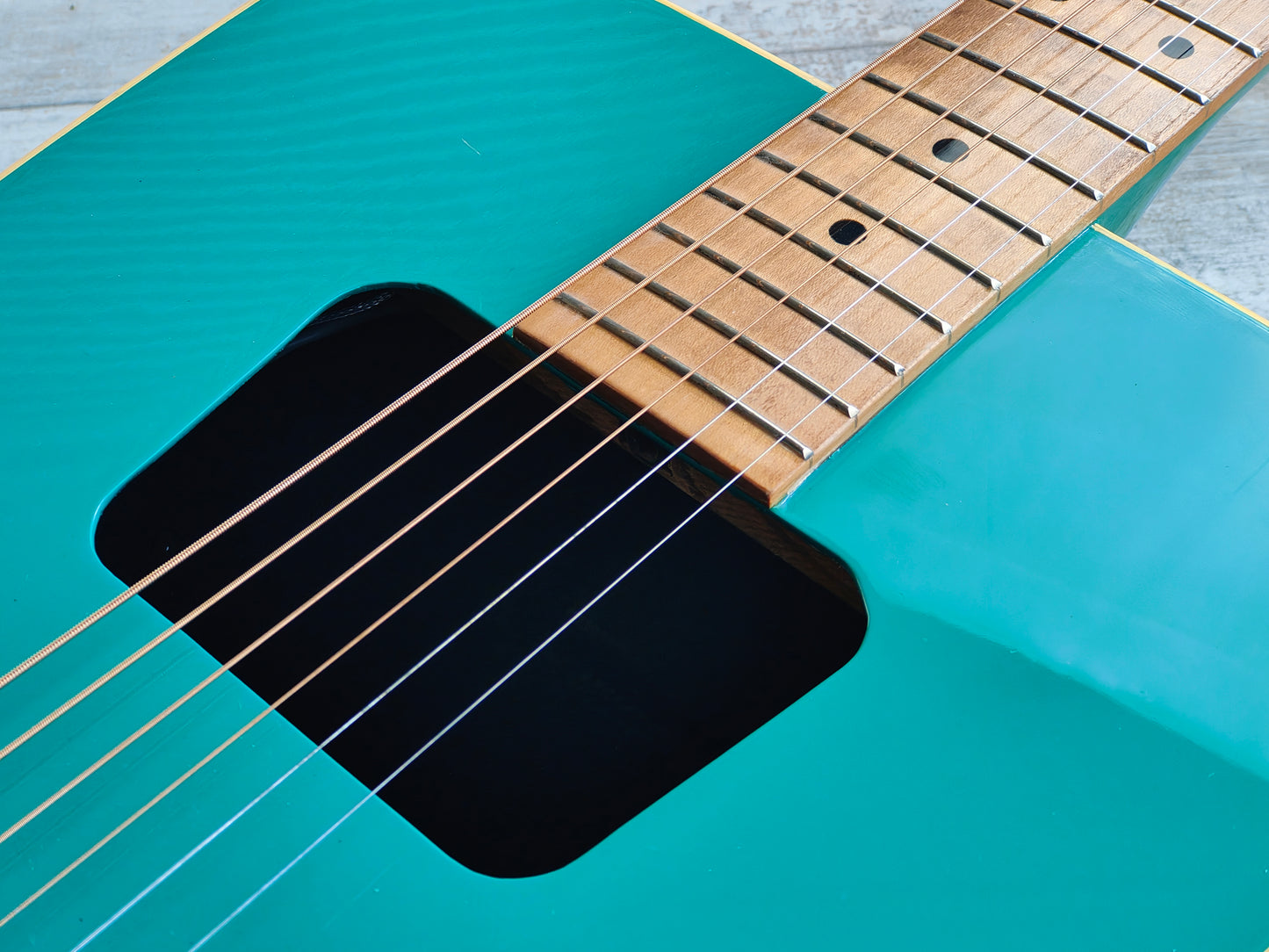 1980's Tokai Folkel Carbon Body Acoustic Guitar (Seafoam Green)