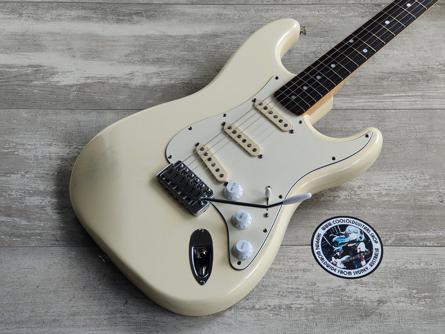 1984 Squier Japan SQ Series Export '70's Reissue Stratocaster (Aged White)