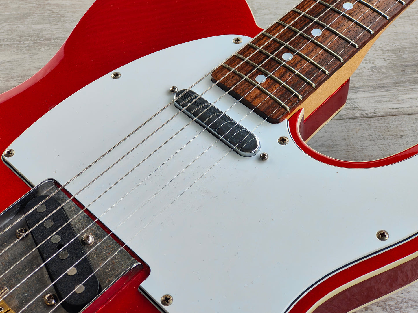 2003 Fernandes Japan TE-1 '62 Reissue Bound Telecaster (Candy Apple Red)