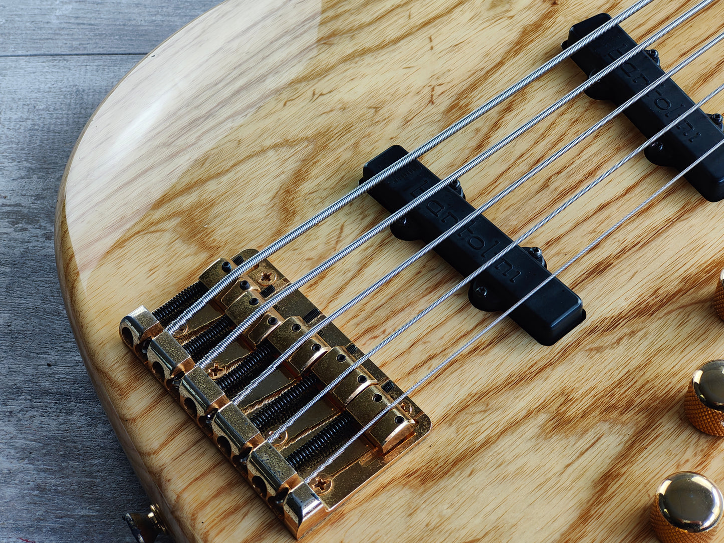 2000's Moon JJ-5 5-String Jazz Bass w/Bartolini's (Natural)