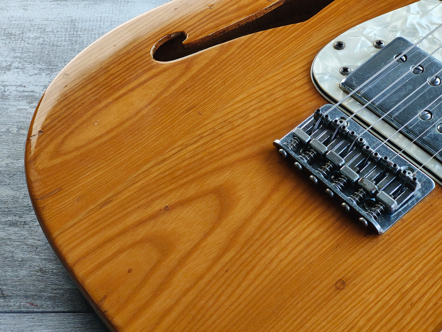 1977 Greco Japan TE-500 "Spacey Sounds" Thinline Telecaster Deluxe (Natural)