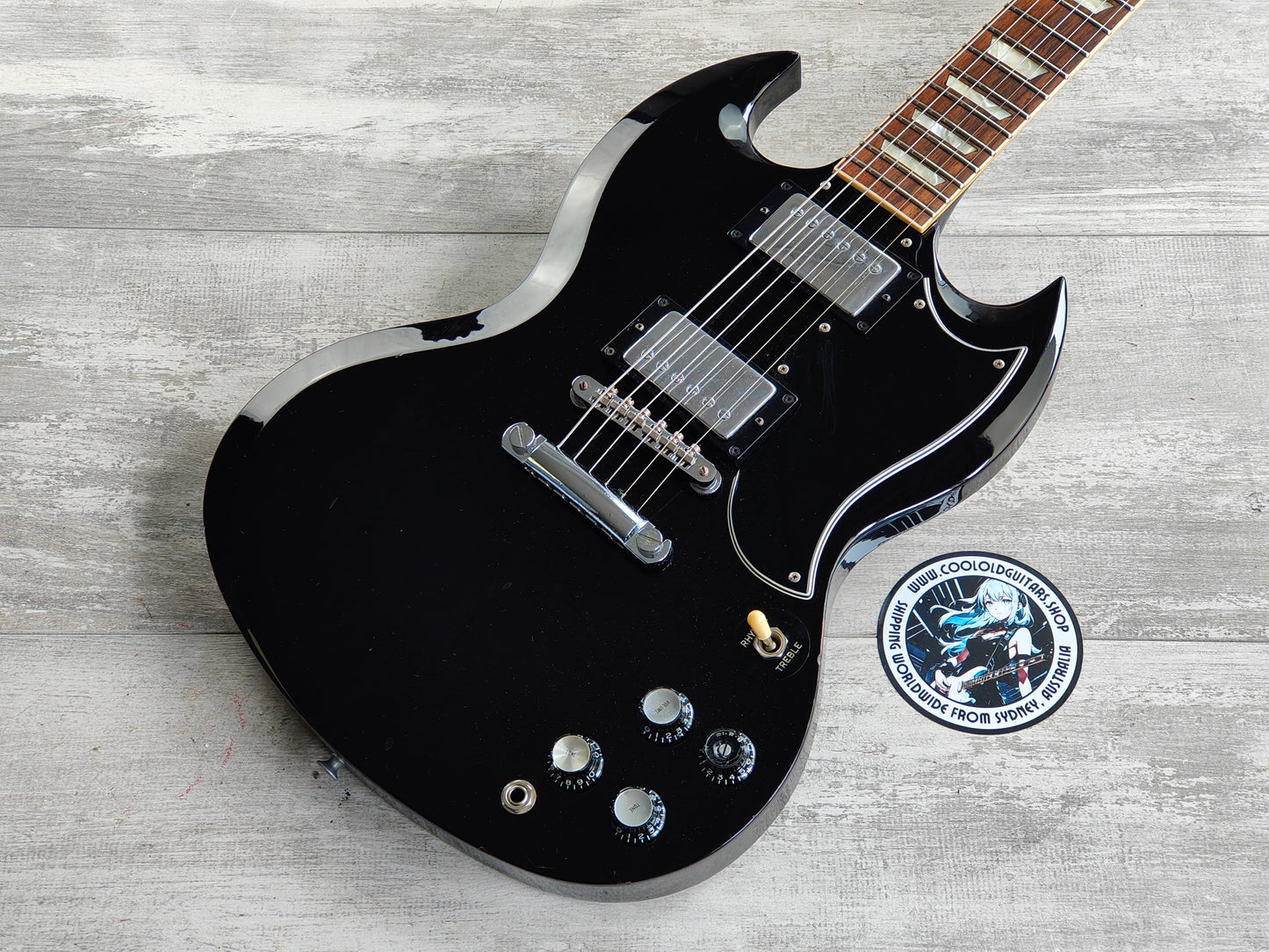 1989 Orville (Gibson) Japan SG-65 '62 Reissue SG Double Cutaway (Black)