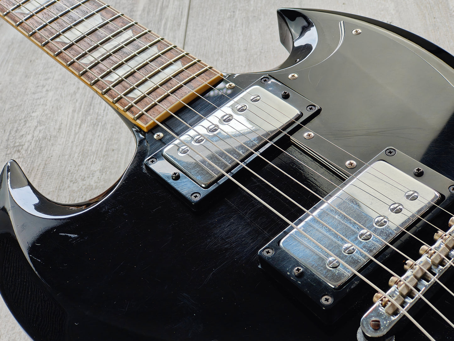 1989 Orville (Gibson) Japan SG-65 '62 Reissue SG Double Cutaway (Black)