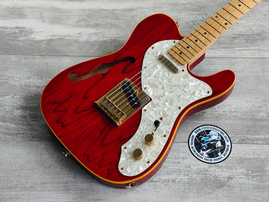 1996 Squier Korea Protone Series Thinline Telecaster (Crimson Red Transparent)