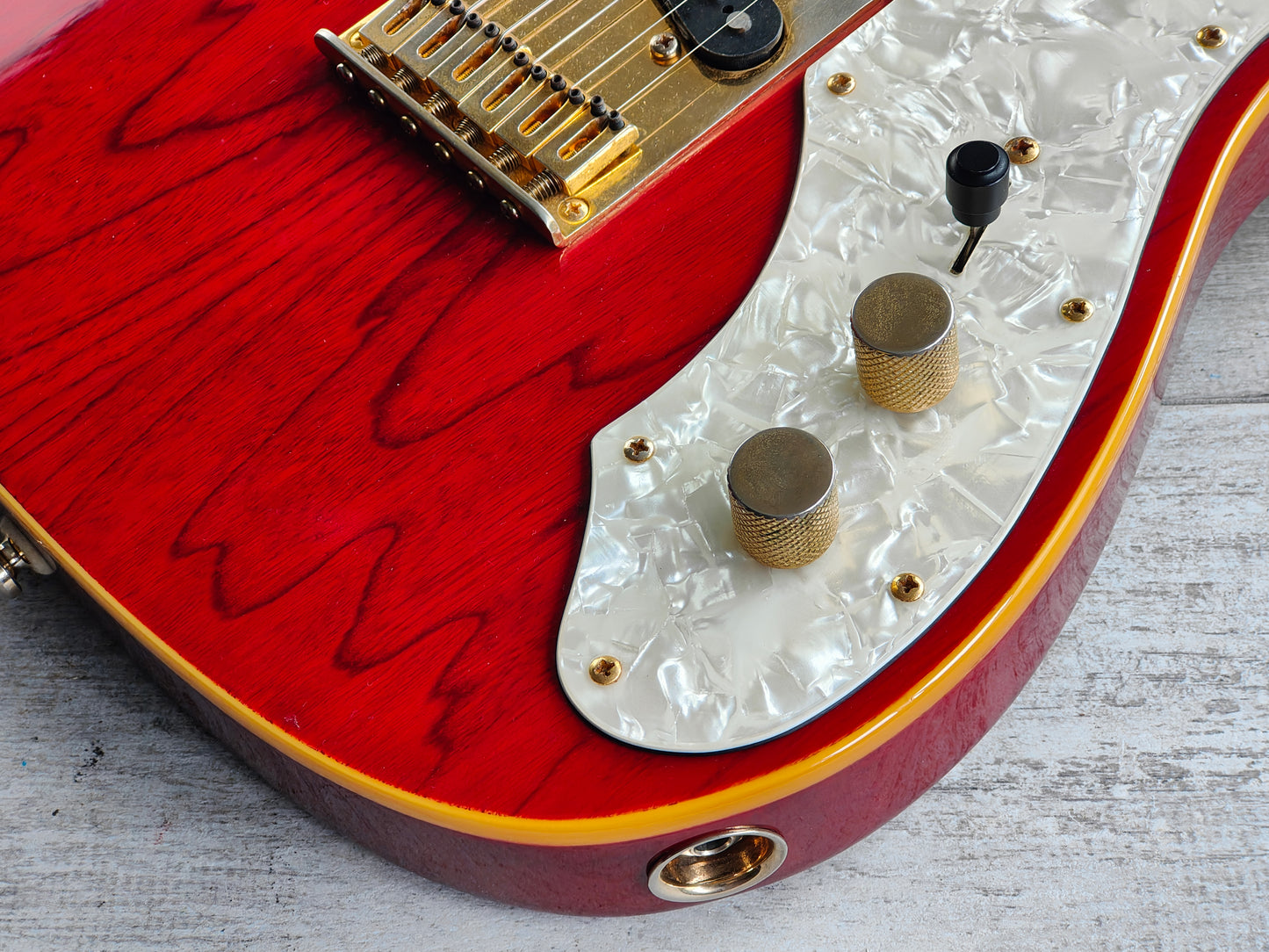 1996 Squier Korea Protone Series Thinline Telecaster (Crimson Red Transparent)