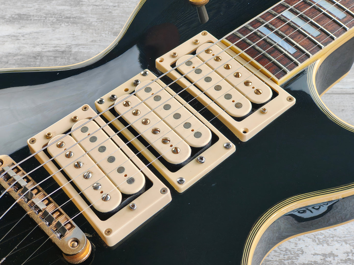 1980 Greco Japan EG-600P Les Paul Custom Black Beauty (Ebony)