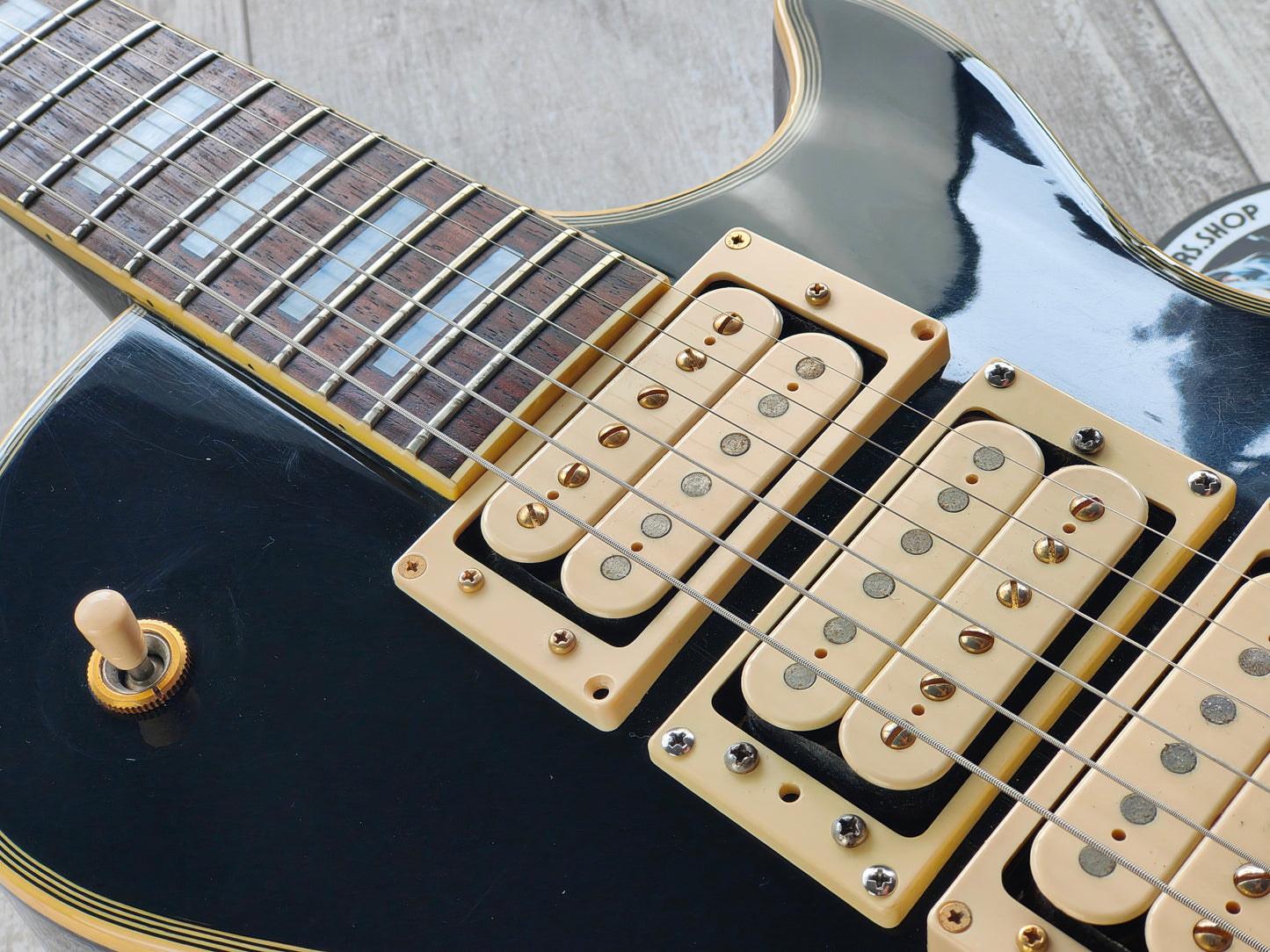 1980 Greco Japan EG-600P Les Paul Custom Black Beauty (Ebony)