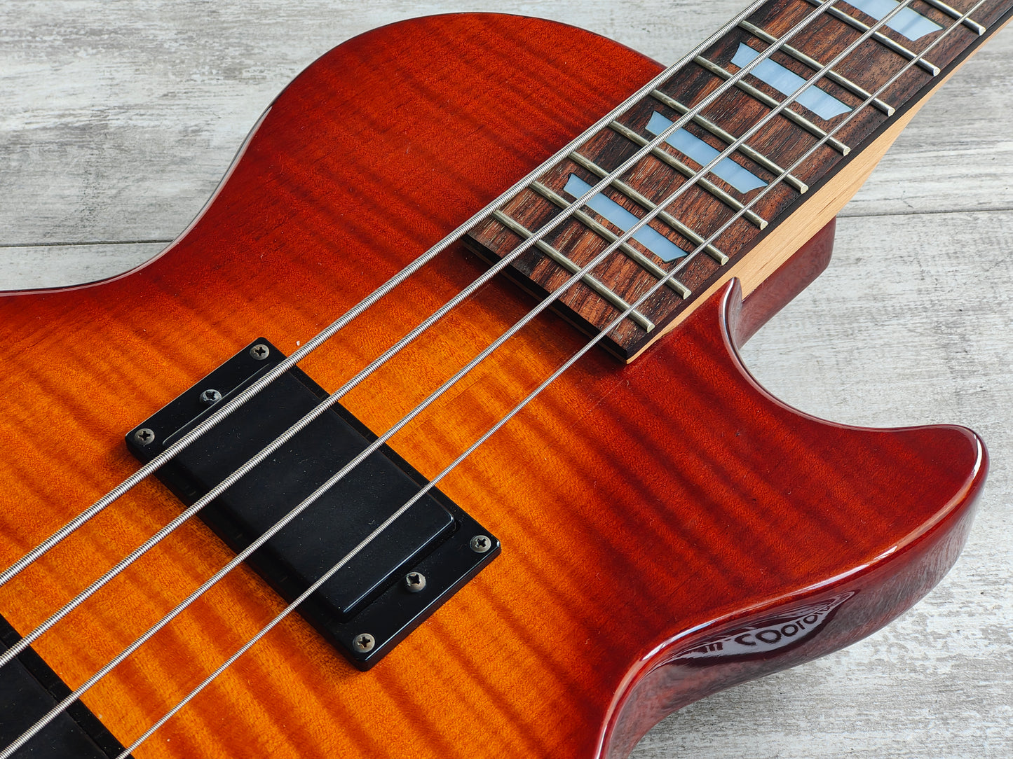 1997 Epiphone Korea Les Paul Bass (Amber Sunburst)