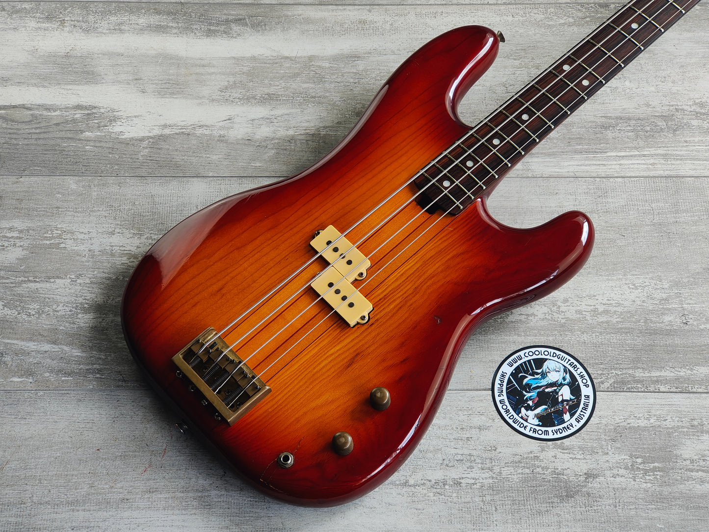 1980 Fernandes Japan FPM-70 Neckthrough Precision Bass (Cherry Sunburst)