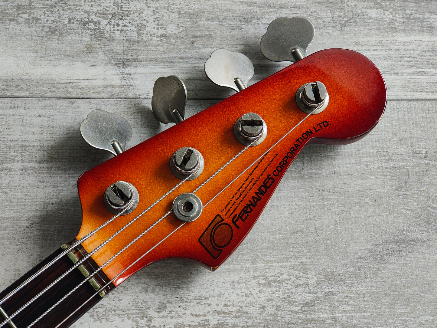 1980 Fernandes Japan FPM-70 Neckthrough Precision Bass (Cherry Sunburst)