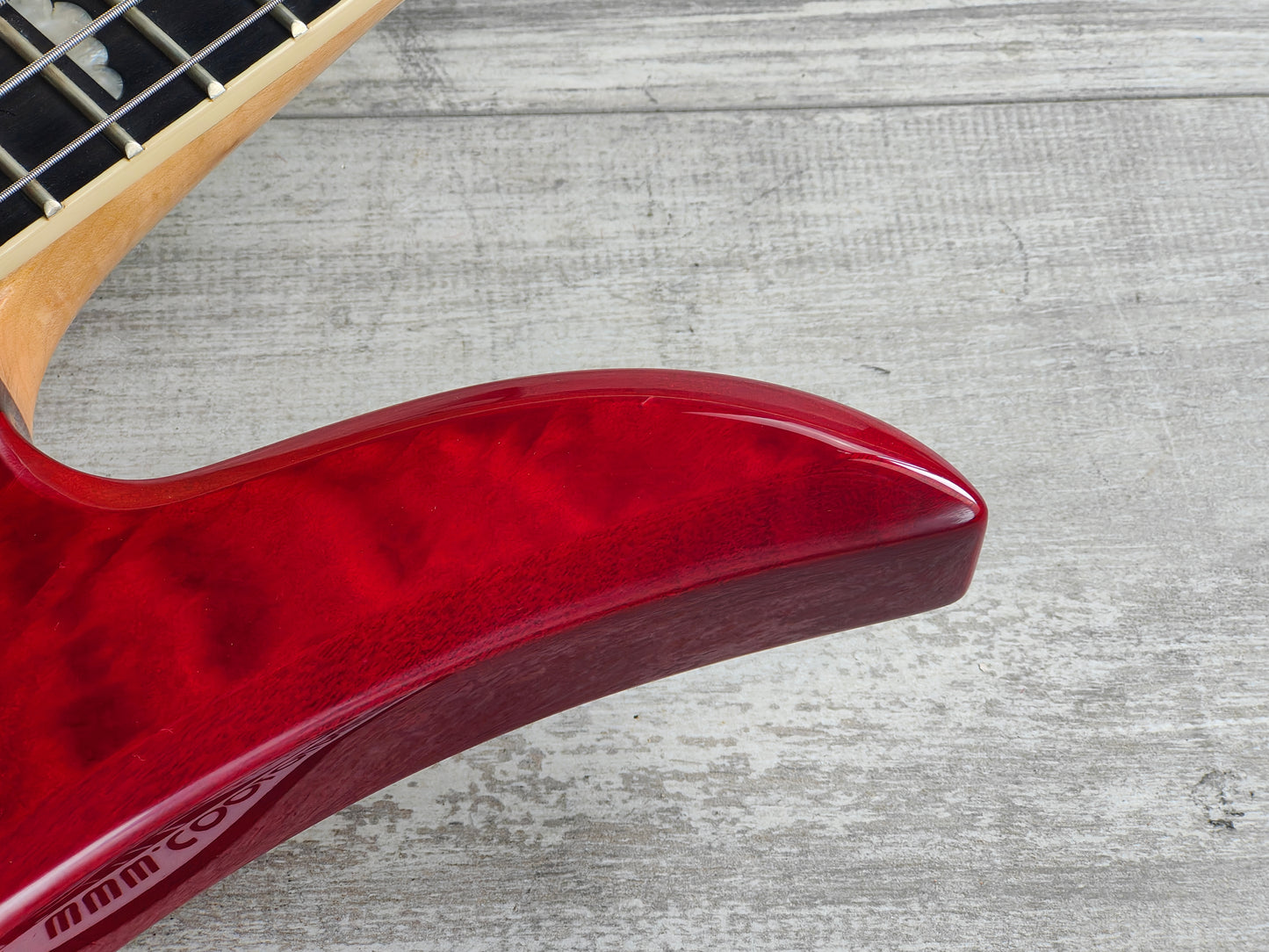 2004 BC Rich Heritage Classic Neckthrough Mockingbird Bass (Quilt Trans Red)