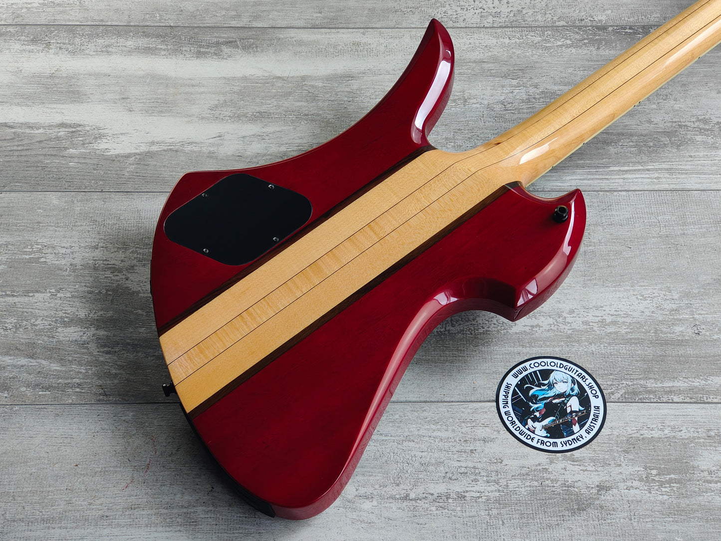 2004 BC Rich Heritage Classic Neckthrough Mockingbird Bass (Quilt Trans Red)