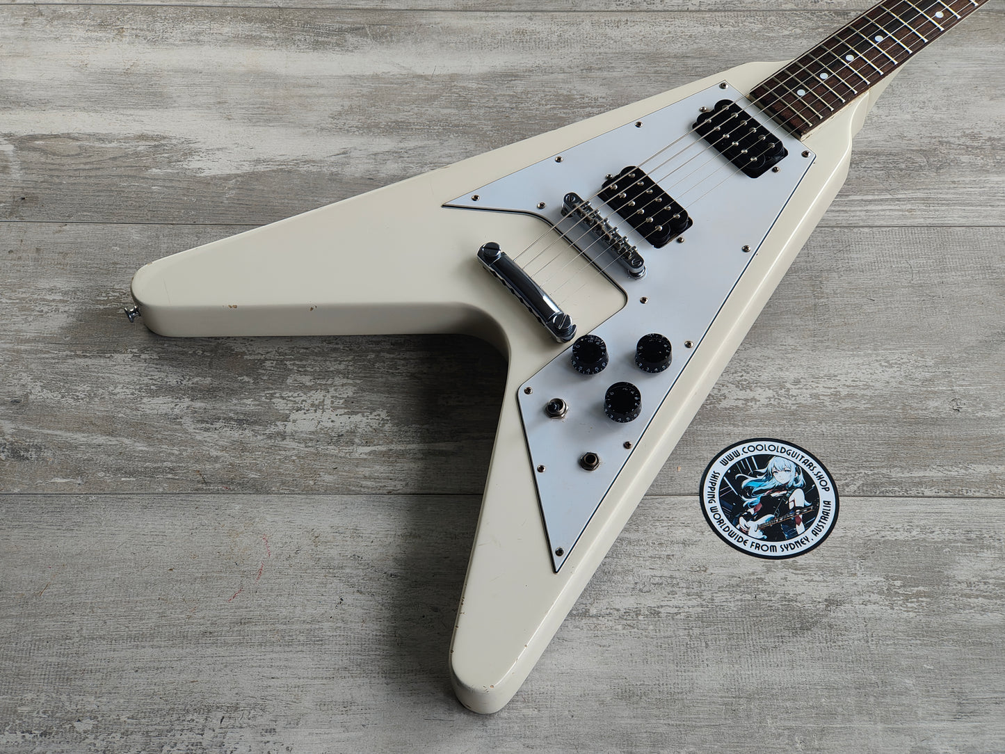 1979 Greco Japan FV-600 '67 Reissue Flying V (White)