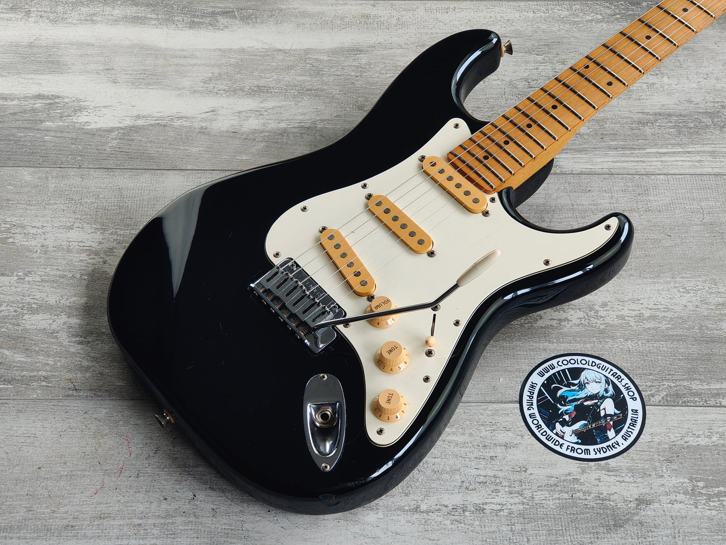 1988 Fender Japan STM55 Pro Feel "Medium Scale" Stratocaster (Black)