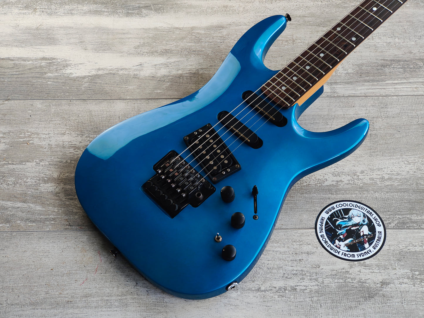 1989 Kramer 100 Series 620 HSS Superstrat w/Floyd Rose (Candy Blue)