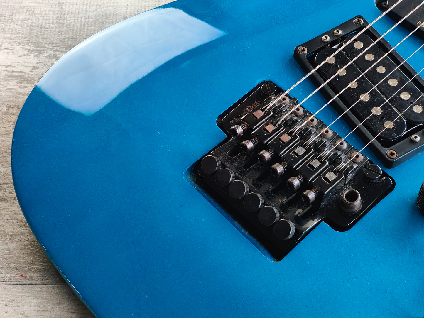 1989 Kramer 100 Series 620 HSS Superstrat w/Floyd Rose (Candy Blue)