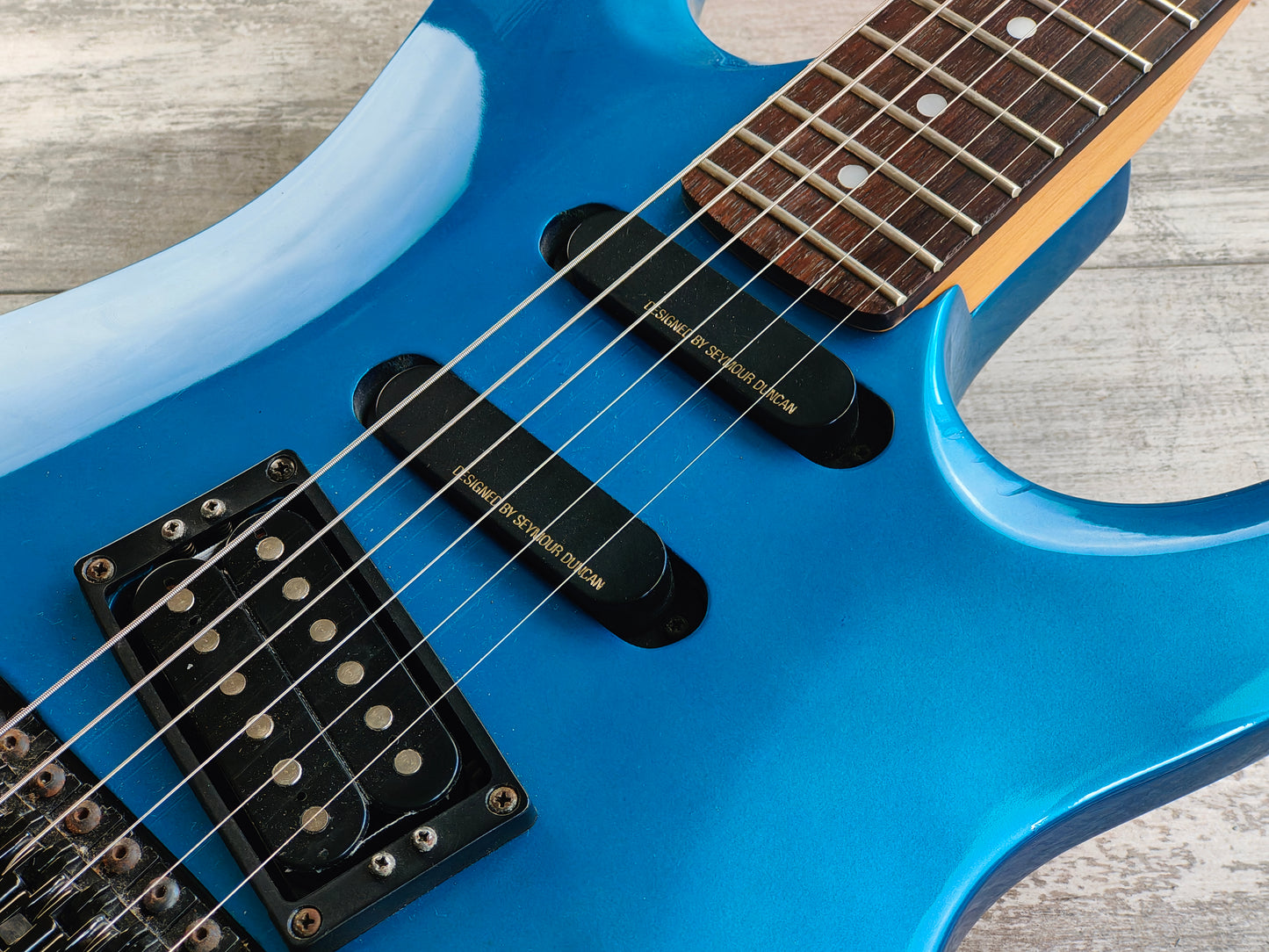 1989 Kramer 100 Series 620 HSS Superstrat w/Floyd Rose (Candy Blue)