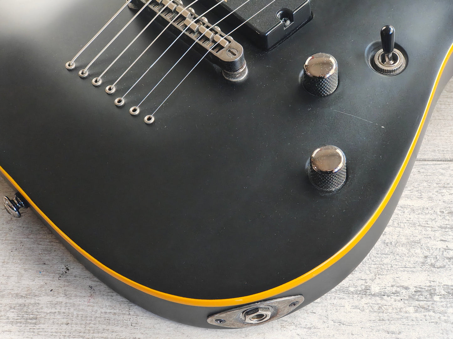 Schecter Demon-7 7-String Guitar (Aged Black Satin)