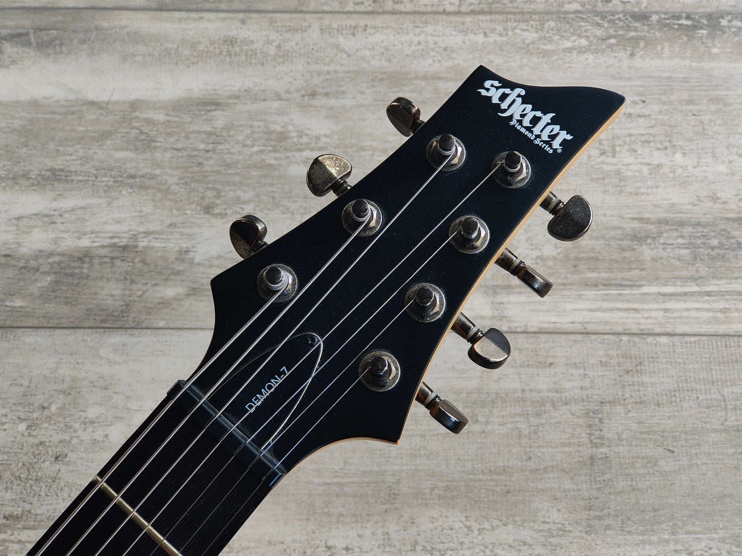 Schecter Demon-7 7-String Guitar (Aged Black Satin)