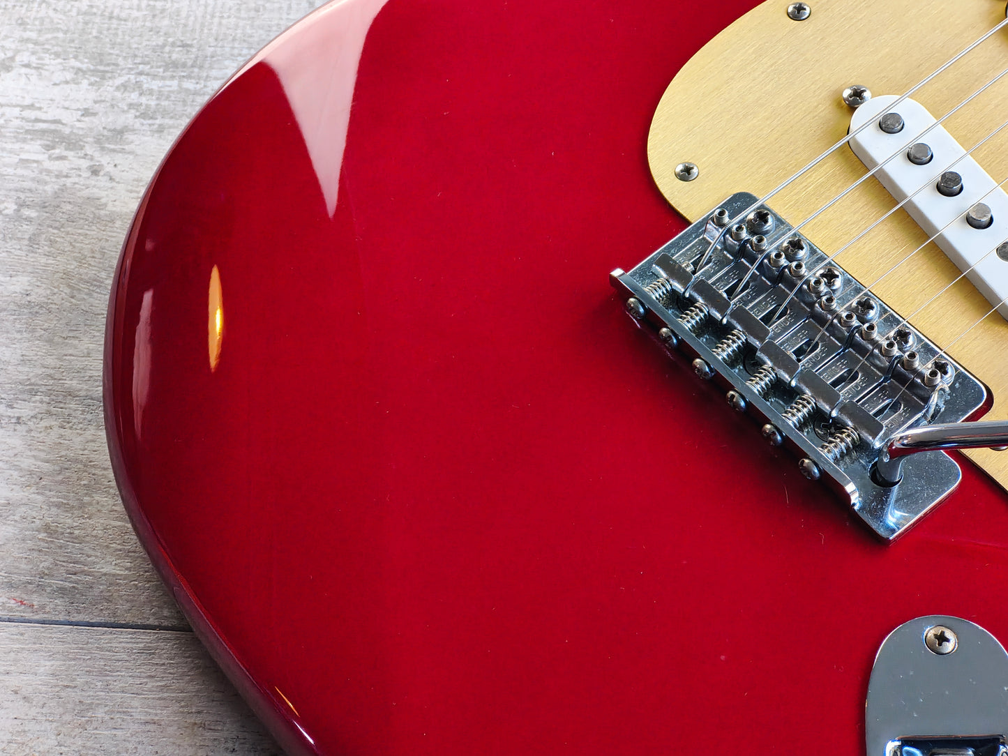 2008 Fender Mexico MIM Standard Stratocaster w/USA Custom Shop Pickups (Candy Apple Red)