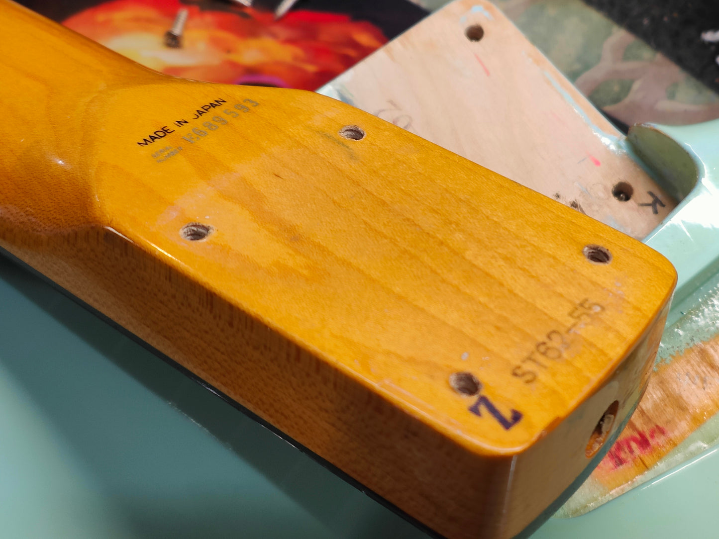 1986 Fender Japan ST62 "Order Made" '62 Reissue Stratocaster (Faded Sonic Blue)