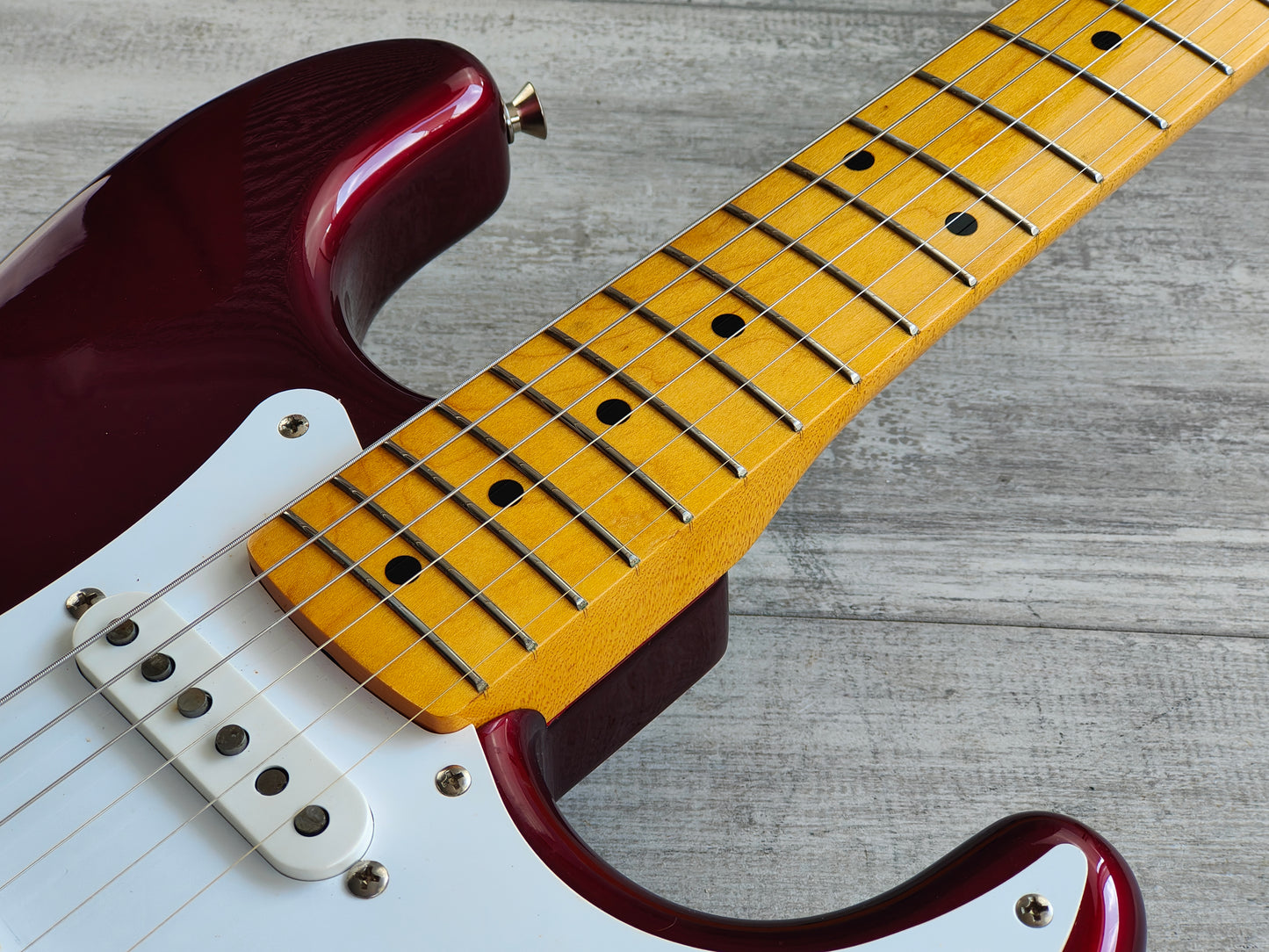 2006 Fender Japan ST57-66US '57 Reissue Stratocaster w/US Pickups (Old Candy Apple Red)