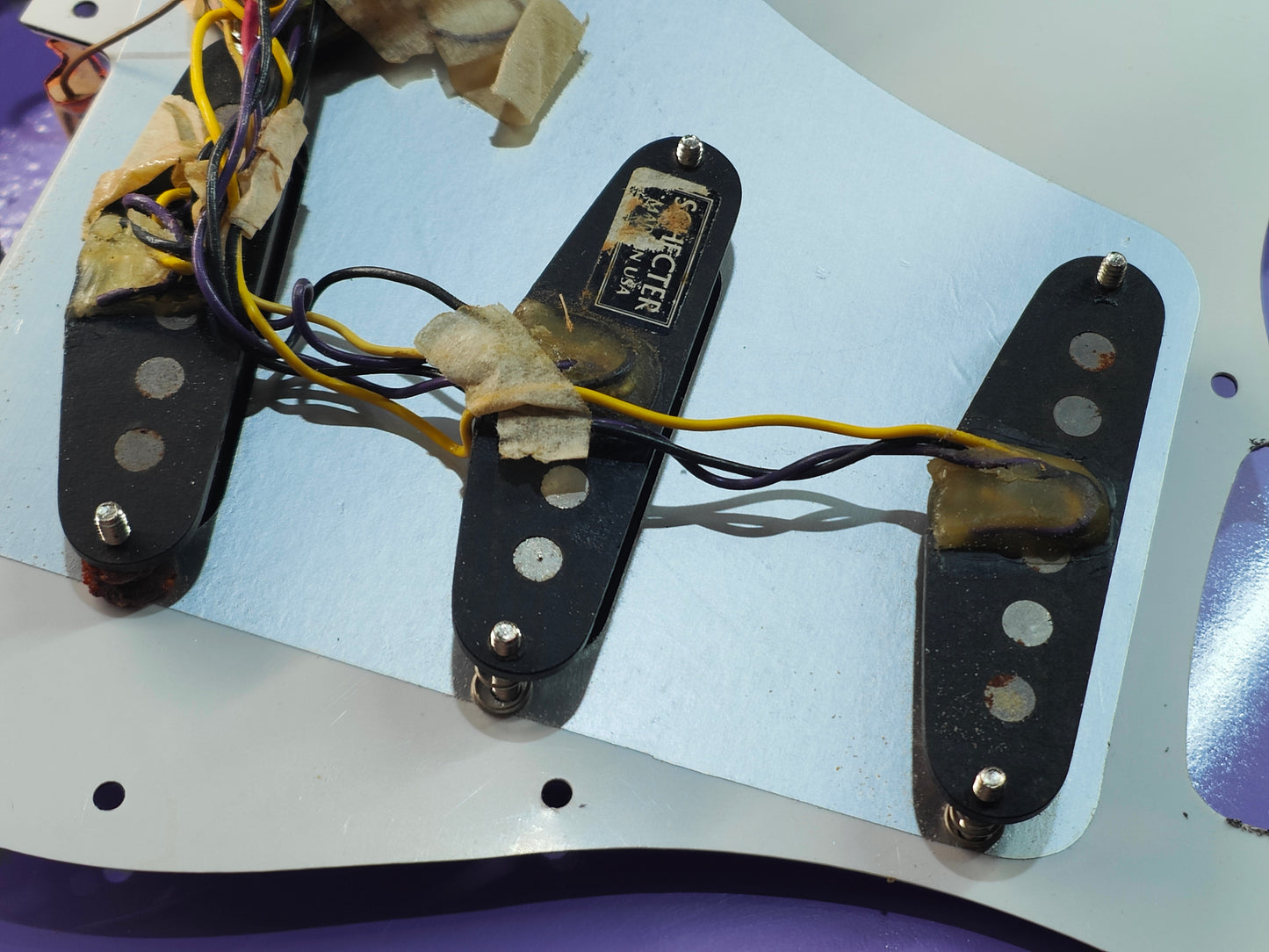 1993 Fender Japan ST62 '62 Reissue Stratocaster w/Schecter Pickups (Purple)