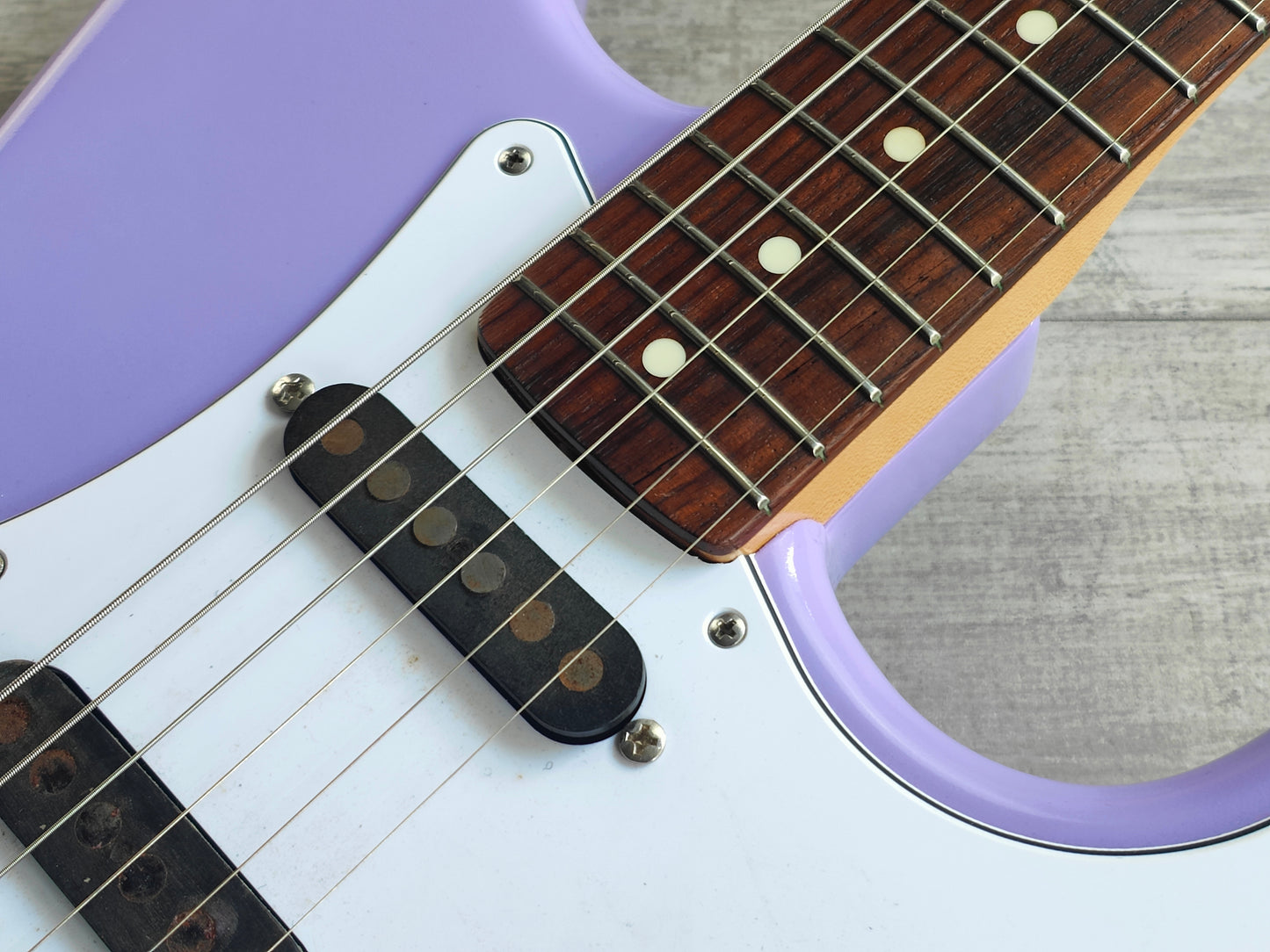 1993 Fender Japan ST62 '62 Reissue Stratocaster w/Schecter Pickups (Purple)