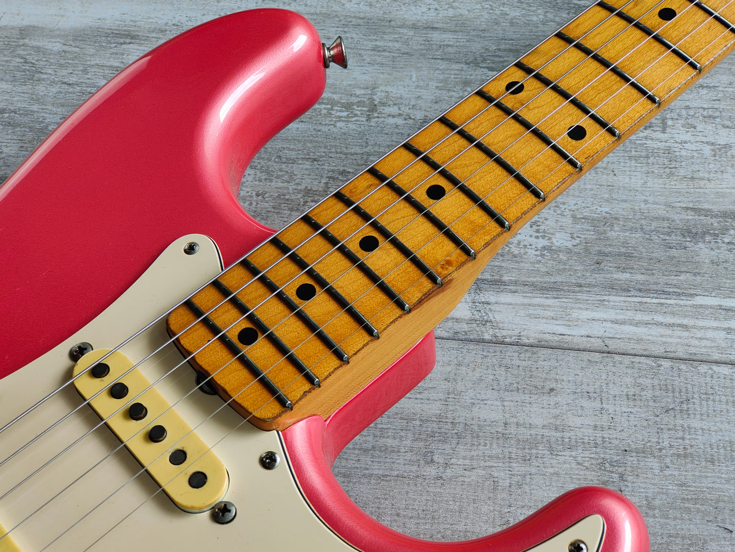 1991 Fender Japan Vintage Stratocaster w/US Pickups (Metallic Pink)