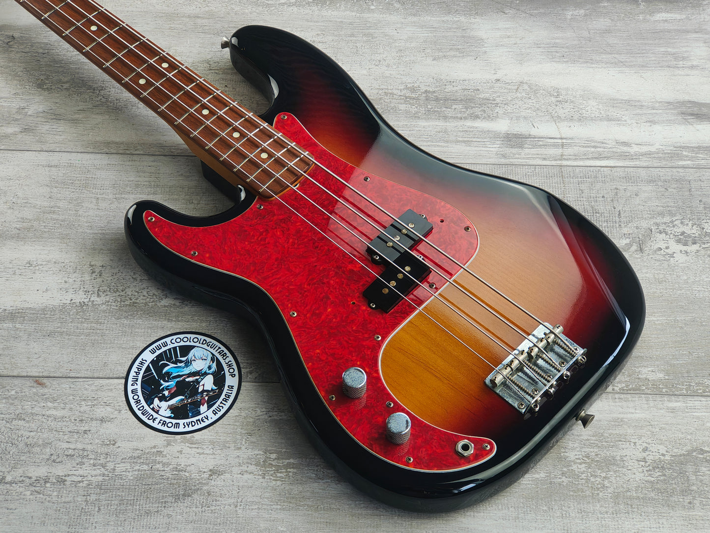 1996 Fender Japan PB62-65L LH Left Handed '62 Reissue Precision Bass (Sunburst)