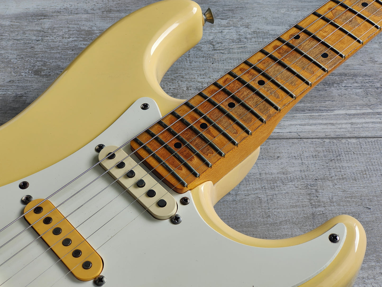 1990 Fender Japan STM-750DM Pro Feel "Medium Scale" Stratocaster w/Dimarzio's (White)