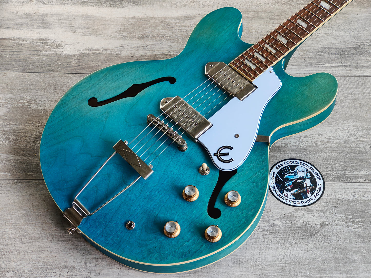 Epiphone Casino Worn Archtop Hollowbody (Worn Blue Denim)
