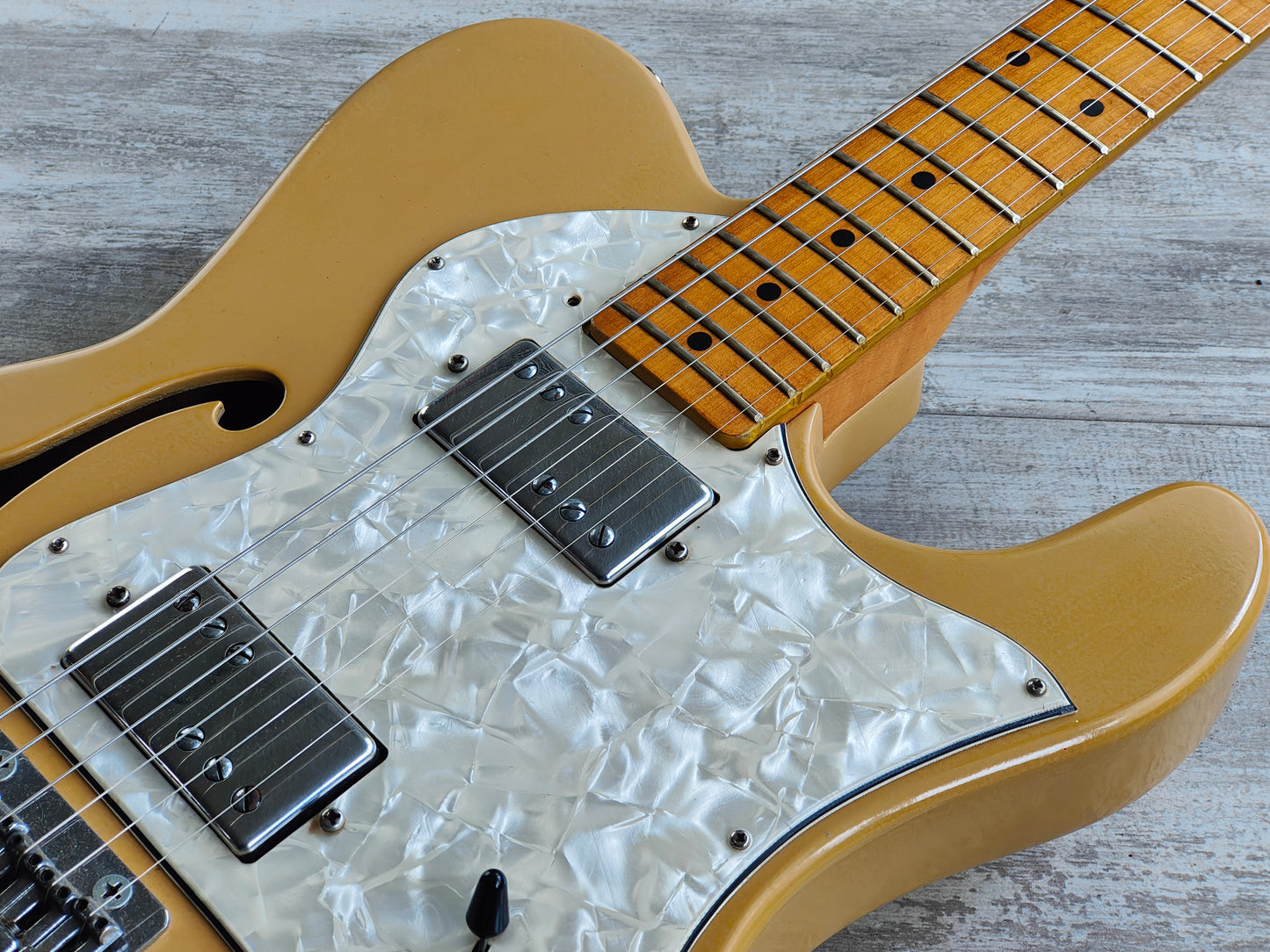 1970's Franpton Japan Thinline Telecaster Deluxe (Butterscotch Blonde)