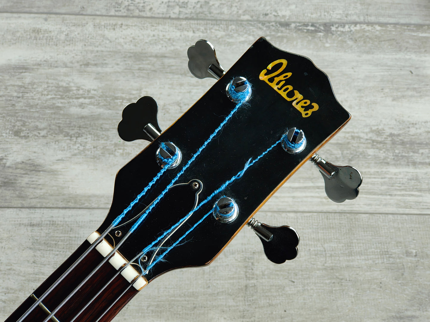 1973 Ibanez Japan 2403 EB-3 Style Short Scale SG Bass (Oiled Brown)