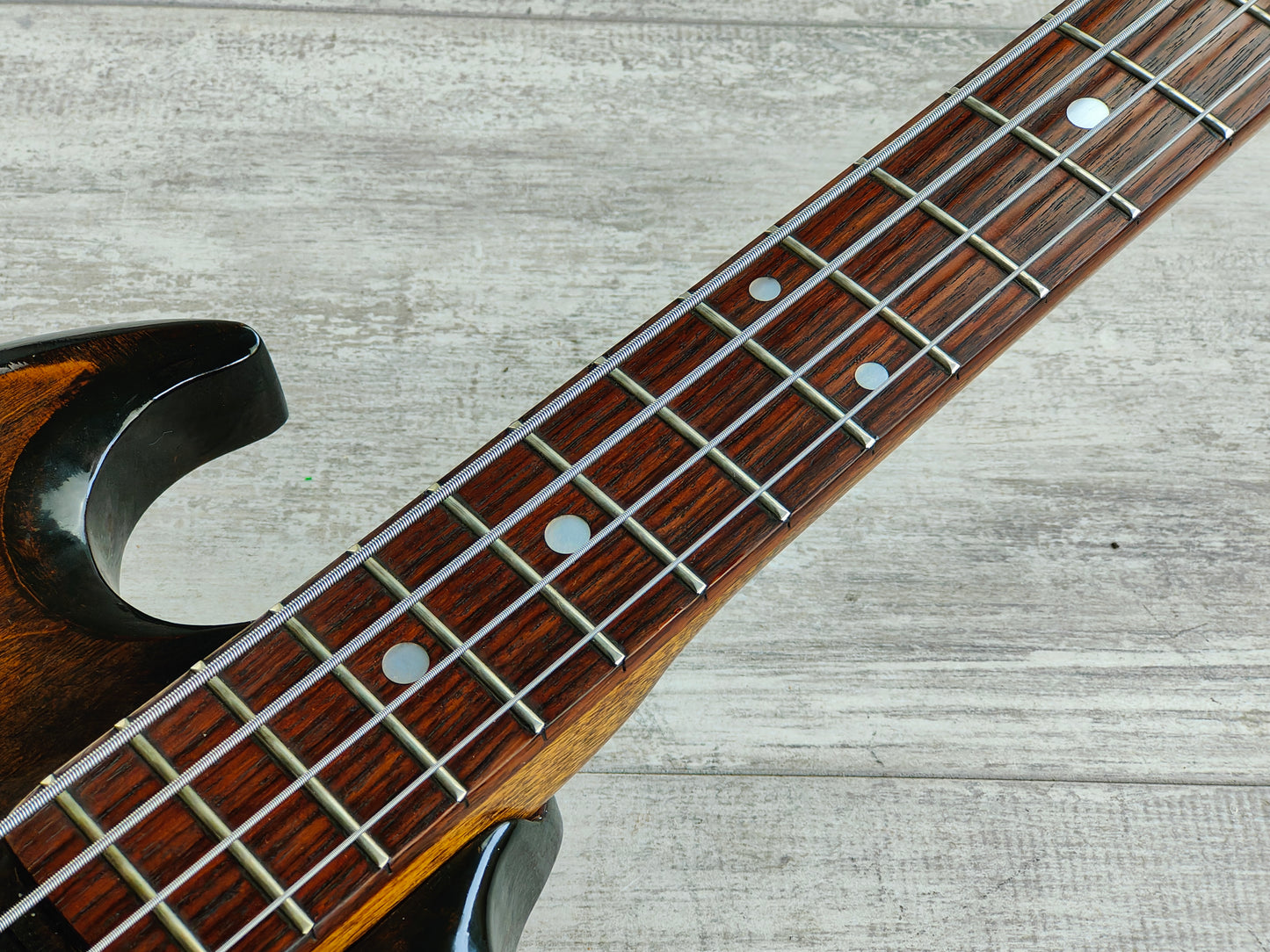 1973 Ibanez Japan 2403 EB-3 Style Short Scale SG Bass (Oiled Brown)