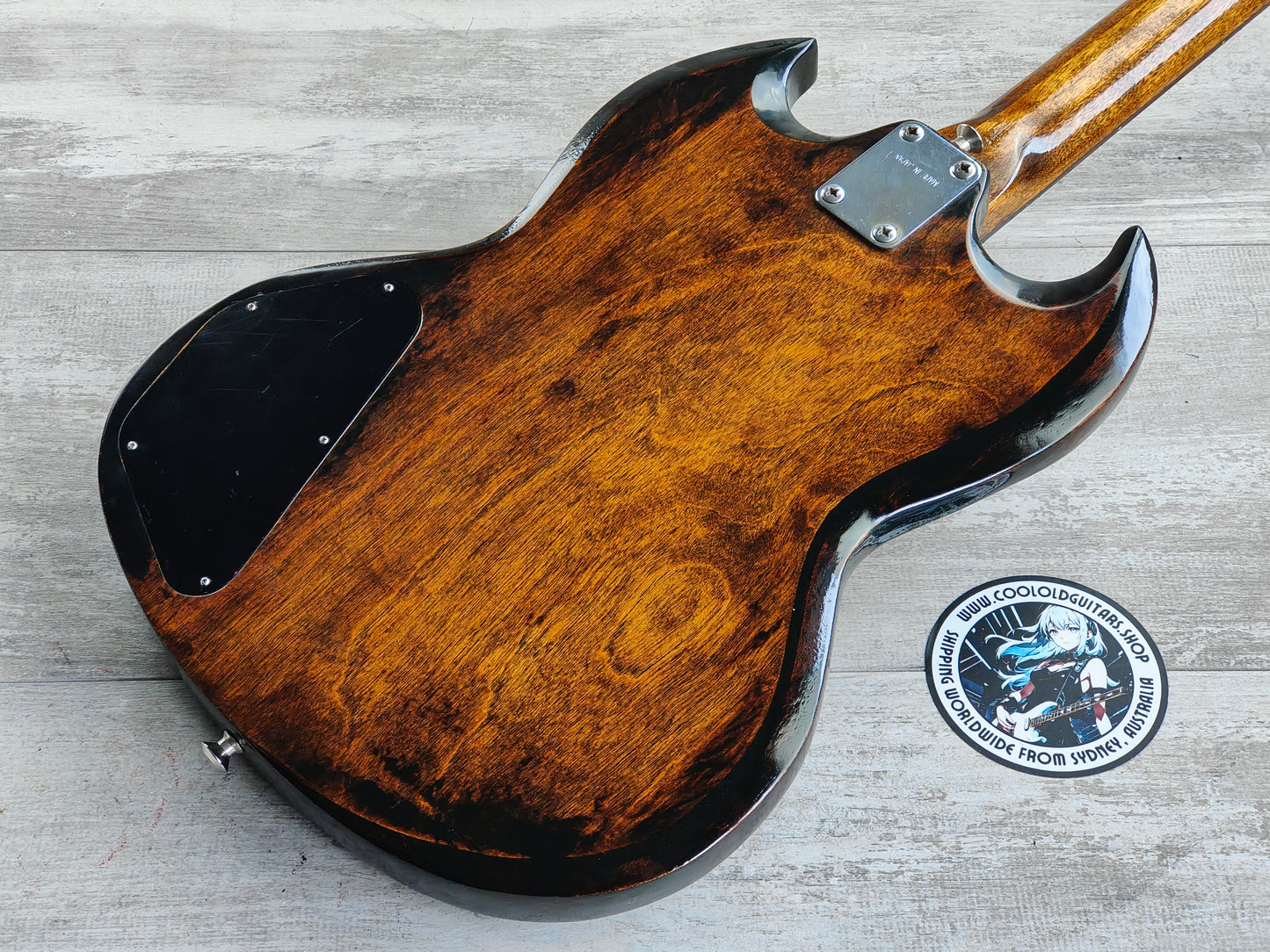 1973 Ibanez Japan 2403 EB-3 Style Short Scale SG Bass (Oiled Brown)