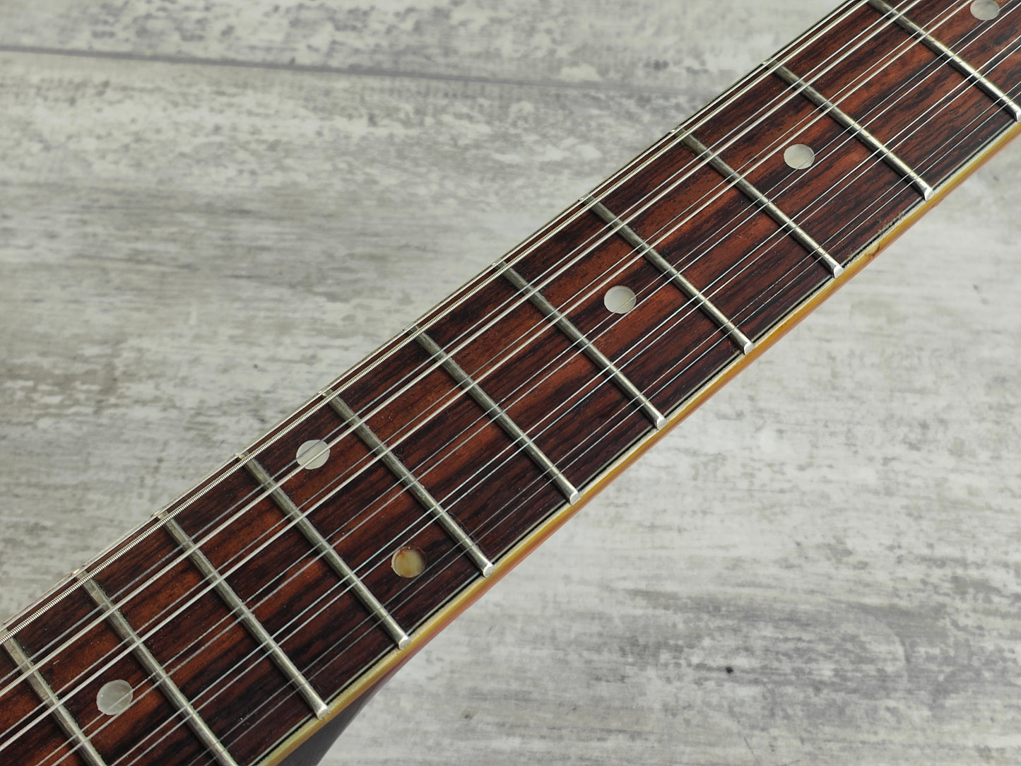 1967 Guyatone Japan V-12 12-String Violin Semi Hollowbody Guitar (Sunburst)