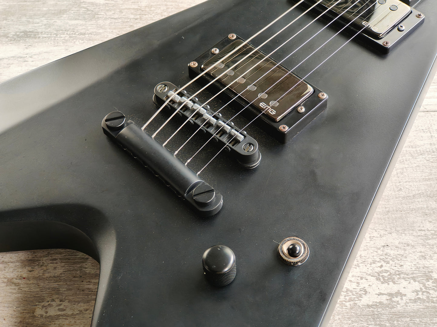 2019 ESP LTD Vulture James Hetfield Signature Flying V w/EMGs (Satin Black)