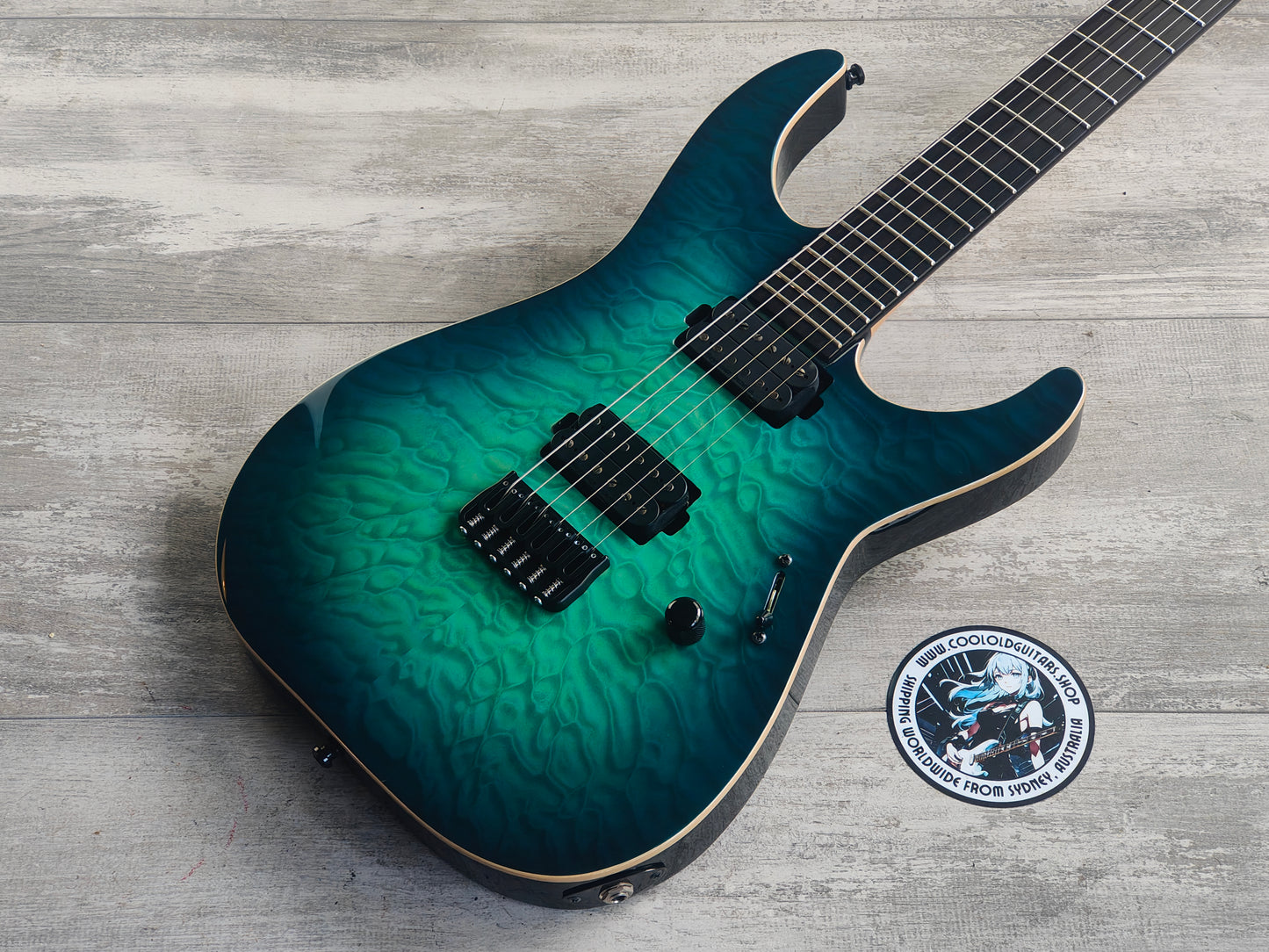 ESP E-II M-II Australian Limited Edition HH Superstrat (Aqua Marine Sunburst)