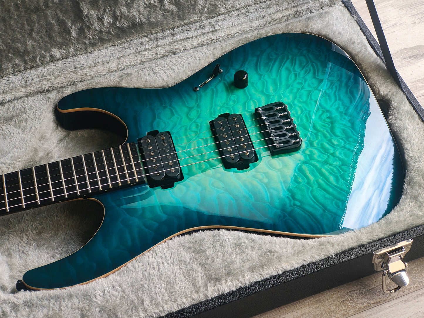 ESP E-II M-II Australian Limited Edition HH Superstrat (Aqua Marine Sunburst)