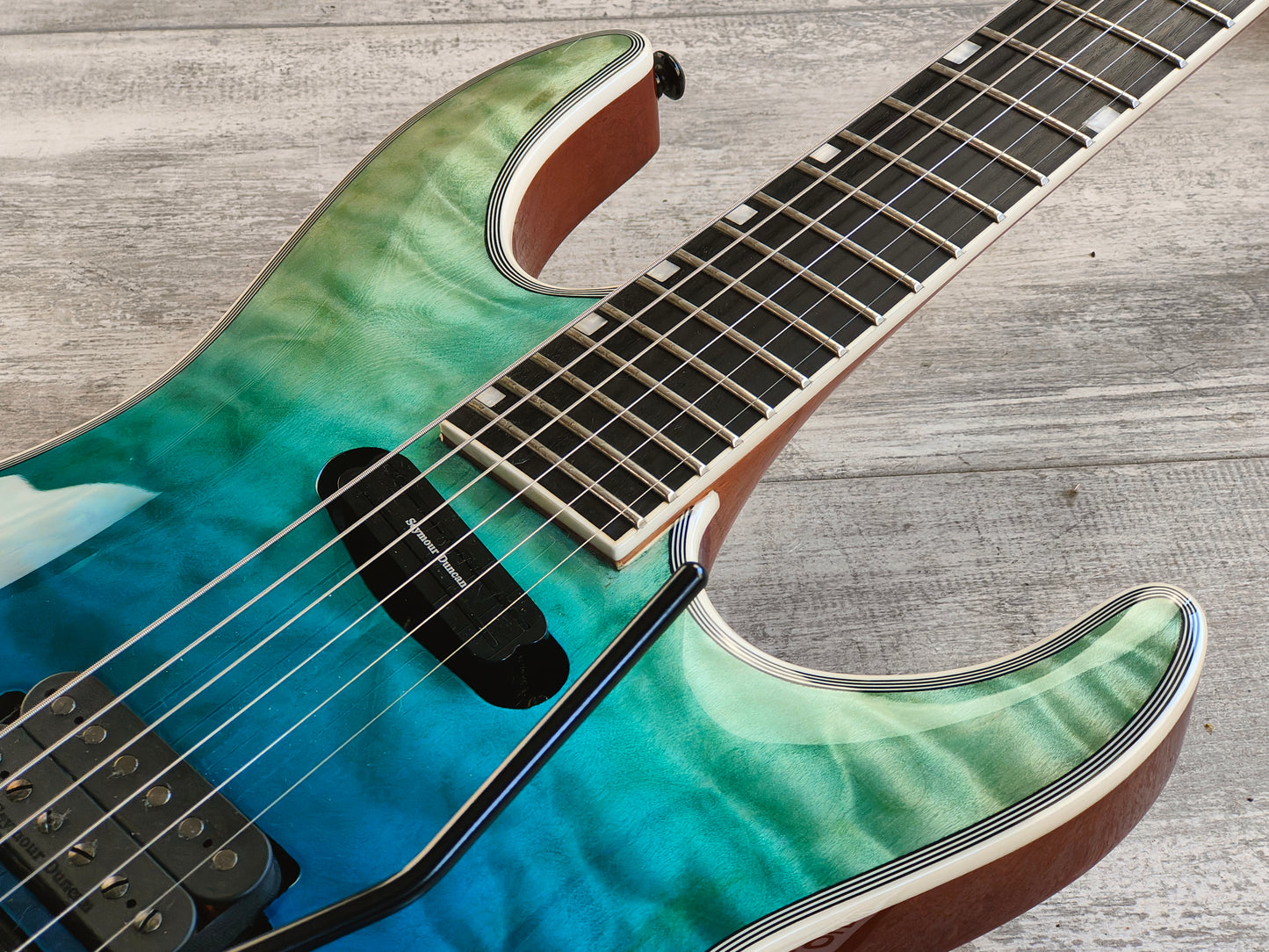 2018 ESP LTD MH1000HS Neckthrough Superstrat w/Seymour Duncan's (Violet Shadow Fade)