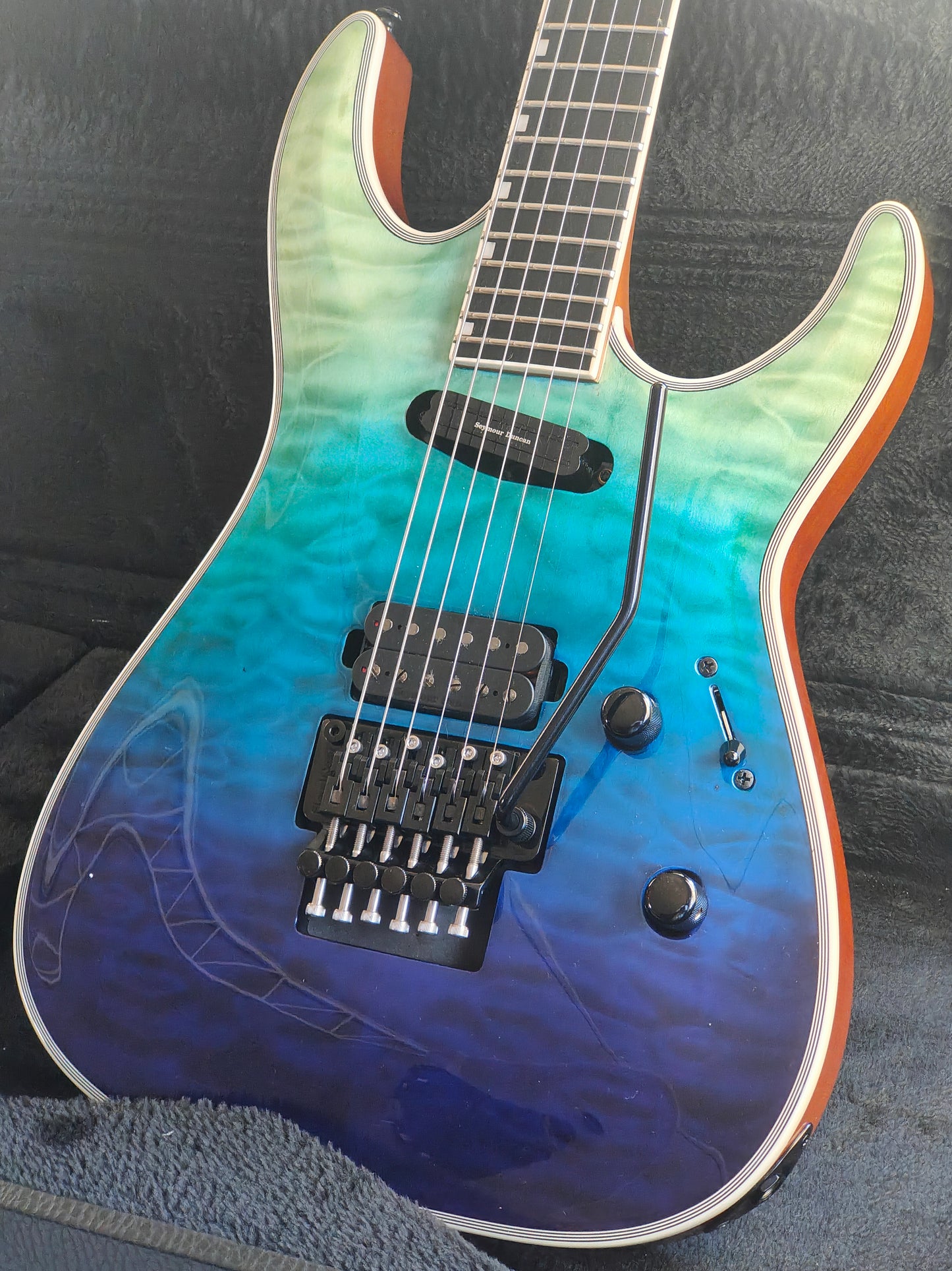 2018 ESP LTD MH1000HS Neckthrough Superstrat w/Seymour Duncan's (Violet Shadow Fade)