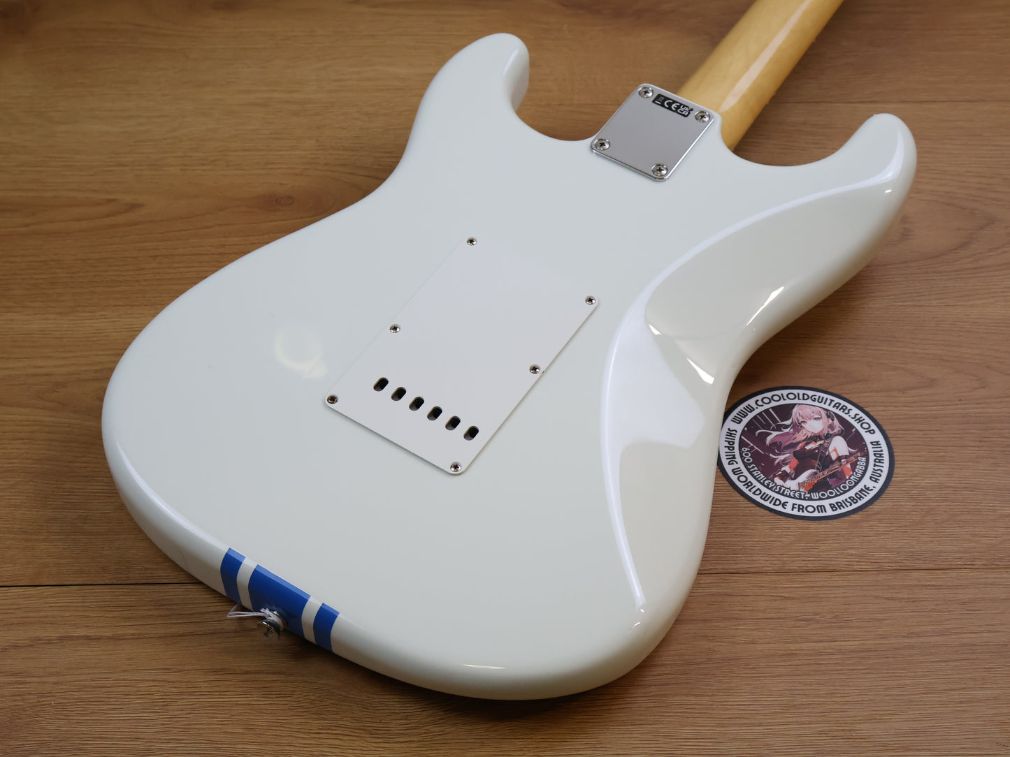 2023 Fender Traditional 60's Stratocaster (Olympic White w/Blue Stripe)