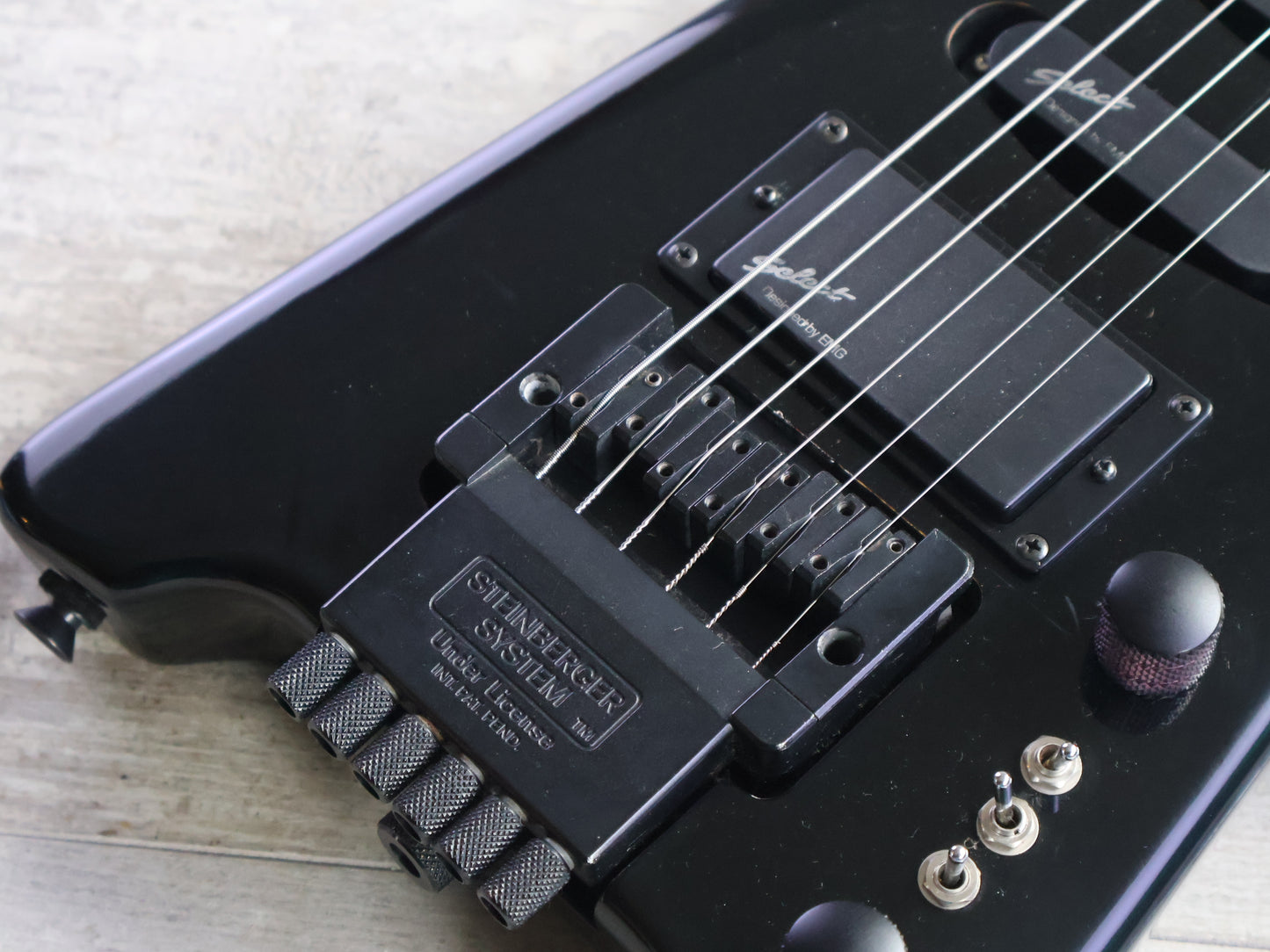 1989 Hohner G3T Headless Guitar w/Steinberger System (Black)