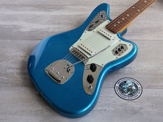 2002 Fender Japan JG66-85 '66 Reissue Jaguar (Lake Placid Blue w/Matching Headstock)