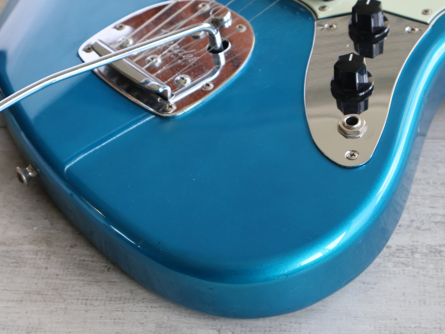 2002 Fender Japan JG66-85 '66 Reissue Jaguar (Lake Placid Blue w/Matching Headstock)