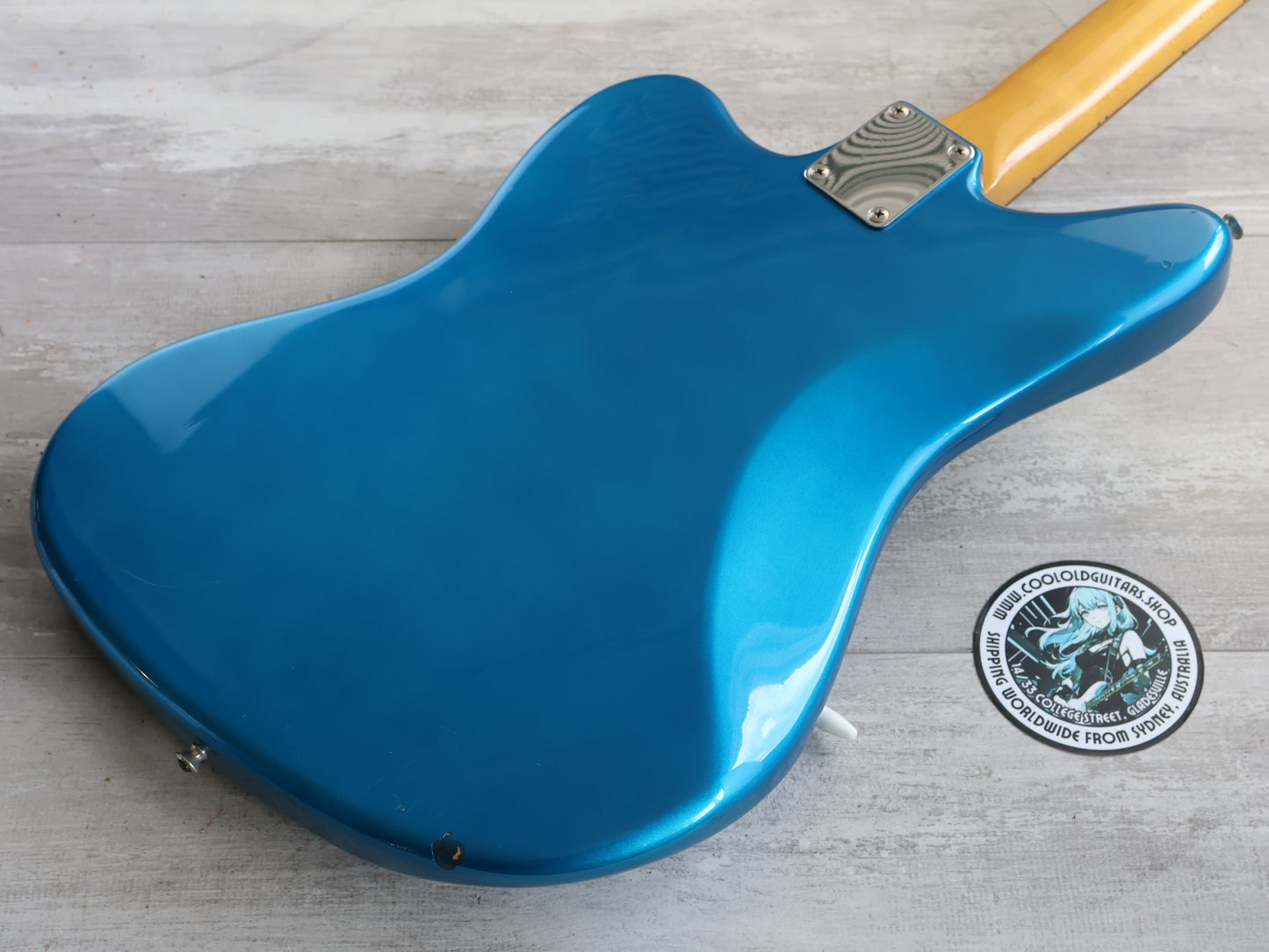 2002 Fender Japan JG66-85 '66 Reissue Jaguar (Lake Placid Blue w/Matching Headstock)